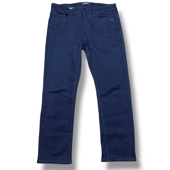 Paige Jeans Mens W33 Federal Dark Navy Slim Straight Stretch Preppy Denim Casual - Picture 1 of 9